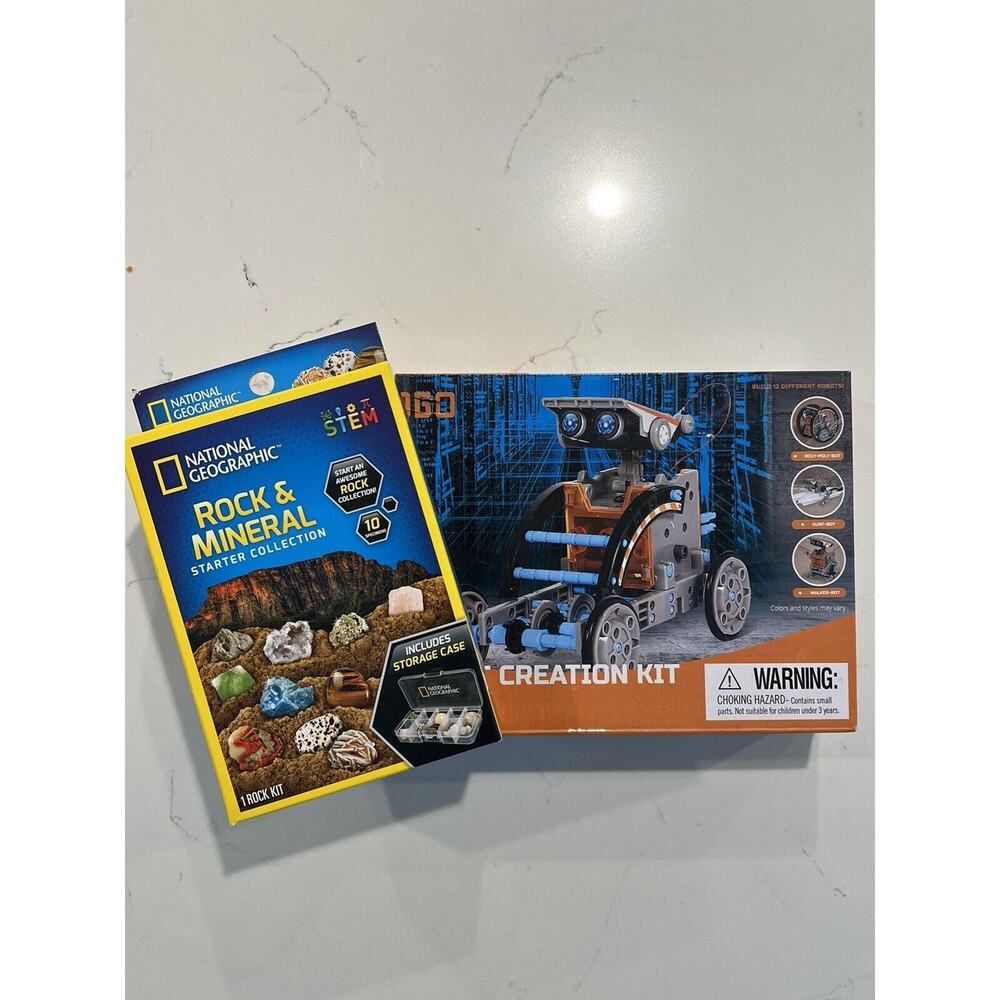 STEM toys: 12-in-1 STEM Solar Robot Kit And Rock And Mineral Set- Gifts for Kids